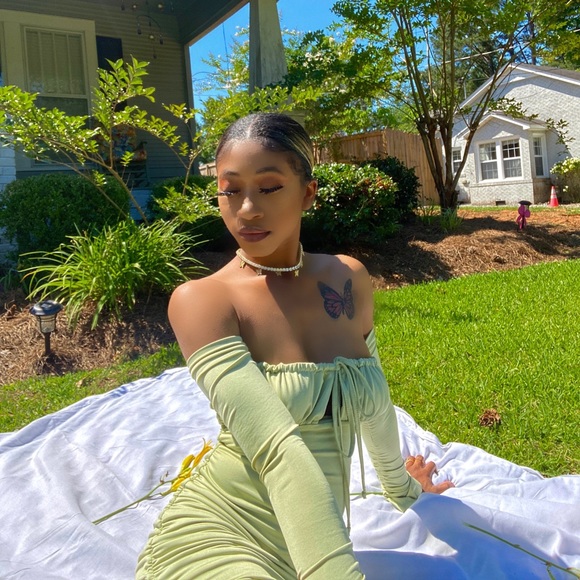 Picnic dress (green) - Picture 1 of 3